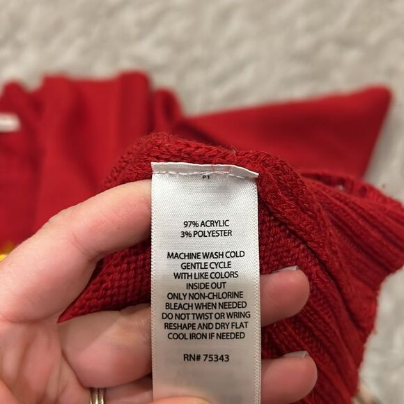 David brooks vintage women’s red and green acrylic‎ Christmas tree sweater - Picture 4 of 5